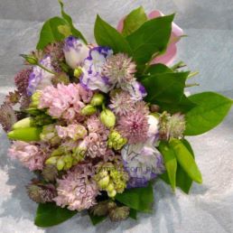 Wedding Bouquet of Hyacinthus and Eustoms - CODE 7104